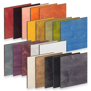 JPPlus 1/8&quot; ColorShop Colored Wood Sheets Compatible with Glowforge & Hobby Size Laser, CNC, Scroll Saw, and DIY Craft 12&quot;x12&quot; or 12&quot;x24&quot;