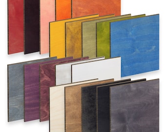 Colored Birch Wood Sheets, 1/8" Laser CNC Plywood, DIY Craft