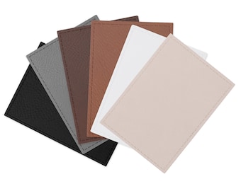 Laser Engraving Faux Leather Hat Patches - Adhesive Rectangle 5-Pack
