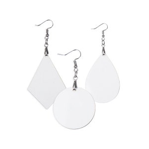 Hardboard Sublimation Earrings (Round, Diamond or Teardrop)- 10 Pack