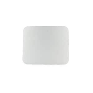 May include: A white square coaster with a smooth surface.