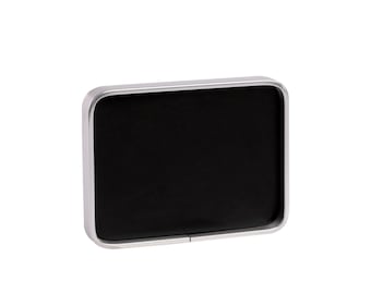 Frame 3 x 4 Polished Silver, Anodized Aluminum Sign Frame, 3/8 Inch Rounded Corners, Room Number, Wayfinding and Interior Signage Frame