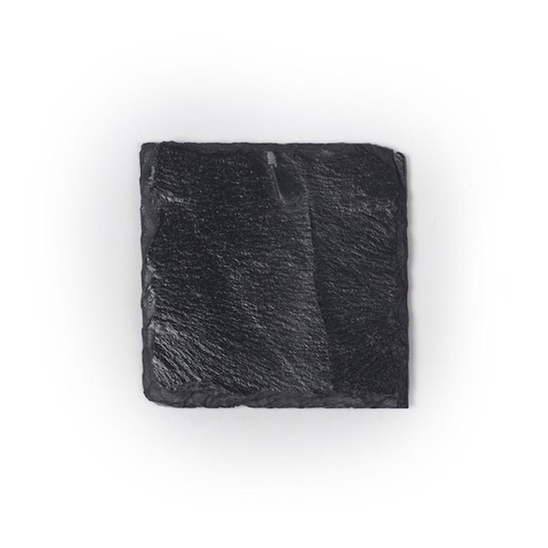 Slate Coaster Blanks for Laser Engraving or UV Printing. 3.94 Inch Black Stone Bulk Coasters Natural Stone Drink Coaster Round or Square Square (1)