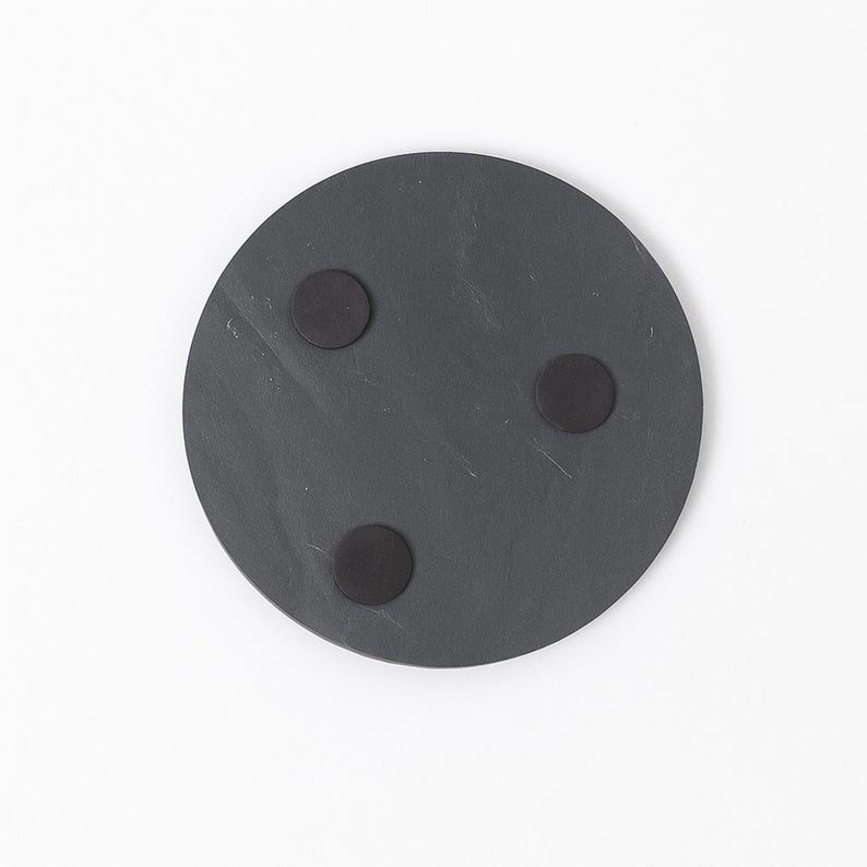 Slate Coaster Blanks for Laser Engraving or UV Printing. 3.94 Inch Black Stone Bulk Coasters Natural Stone Drink Coaster Round or Square image 5