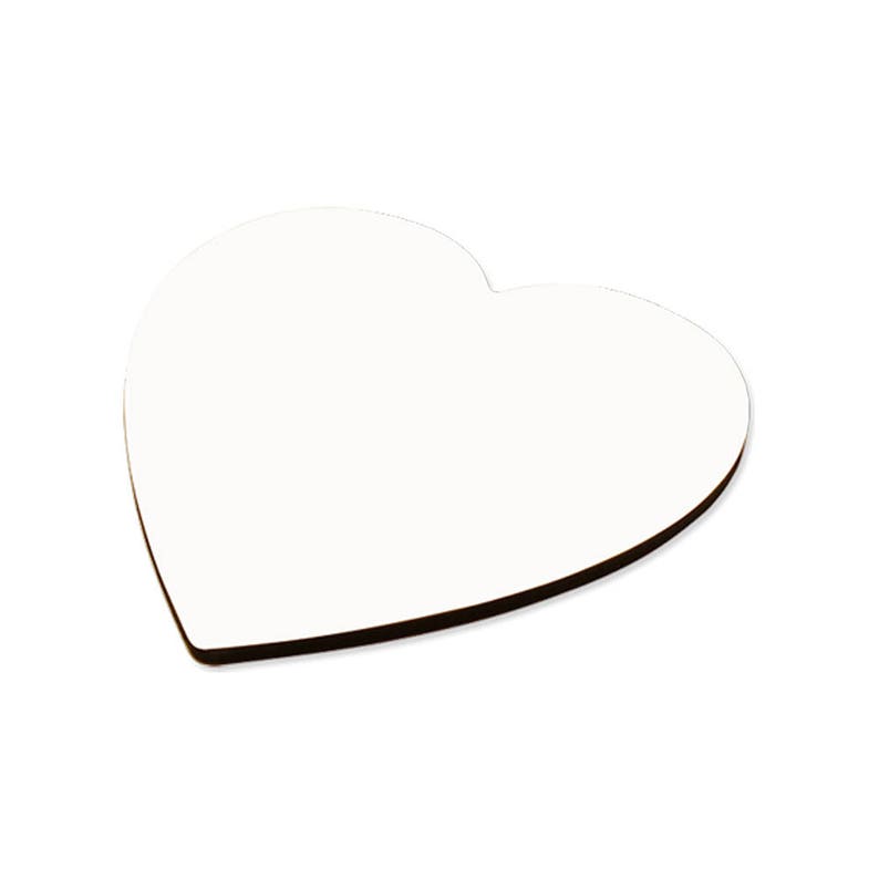 Blank white Hardboard Coasters for Sublimation Heart Etsy