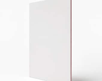 White Red Engraving Plastic Sheet ABS Sign Making Material, Ink Receptive, UV Printable Rotary Engraving, ADA Braille Sheet 12x24, 1/16 Inch
