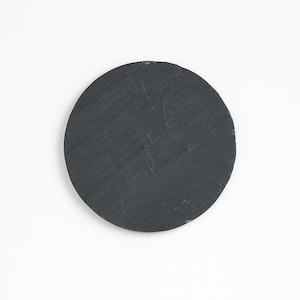 Slate Coaster Blanks for Laser Engraving or UV Printing. 3.94 Inch Black Stone Bulk Coasters Natural Stone Drink Coaster Round or Square Round (1)