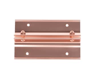 Wall Mount Sign Bracket 39 Inch, 1/8 Inch Slot, Rose Gold Anodized Aluminum, 2.5 Inch Base, Double Sided Flag Sign Holder (Case of 10)