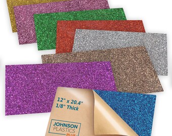 Glitter Cast Acrylic Sheet for Laser Engraving, 12"x20.4", 1/8" Thick, Sparkle Blanks