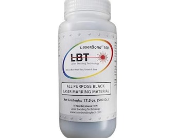 LaserBond 100 Black Laser Marking Material for Metal, Glass, Ceramic (500g)