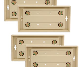 Portico Plastic Signage Systems, Plastic Sign Frames, Square Corner Signs Holder for Office, 6 x 12 Inch, Desert Sand (Case of 12)