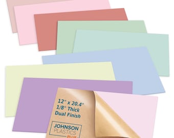 Pastel Cast Acrylic Sheet, Dual Finish Gloss/Matte, 12" x 20.4", 1/8" Thick