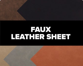 Faux Leather Sheet for Glowforge, Laser Engraver, Cricut, or Craft Supplies - 12" x 24"