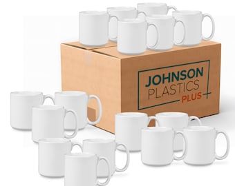 20oz White Ceramic Mug for Dye Sublimation- (Case of 24) JPPlus Sublimation Blank
