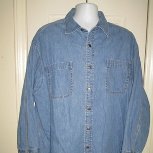 Men&#39;s Levi Strauss Cotton Denim Button Shirt  Size 2XL