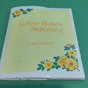 Yellow Roses Stationary From Current  36 Pieces  1980