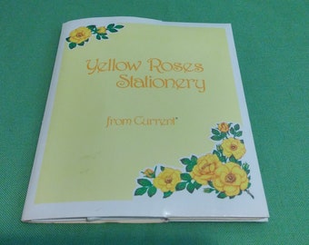 Yellow Roses Stationary From Current  36 Pieces  1980