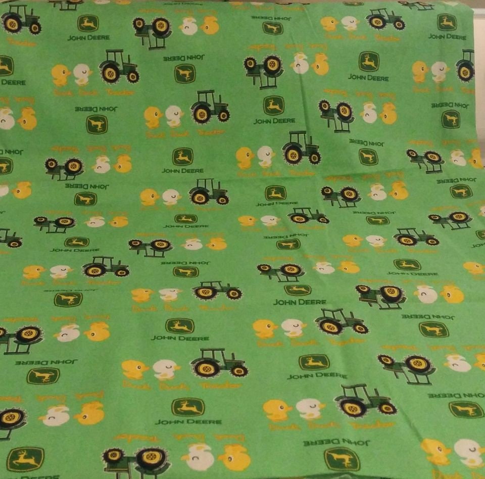 2 Yard Remnant Of John Deere Duck Duck Cotton Fabric Etsy