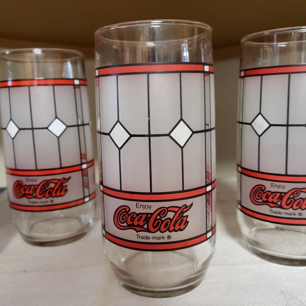 Vintage Coke Glasses Etsy