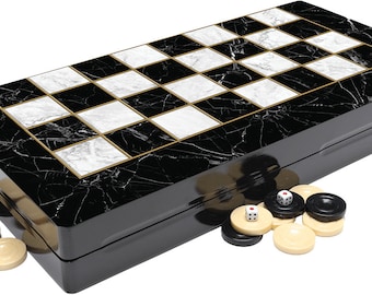 marble backgammon checkers