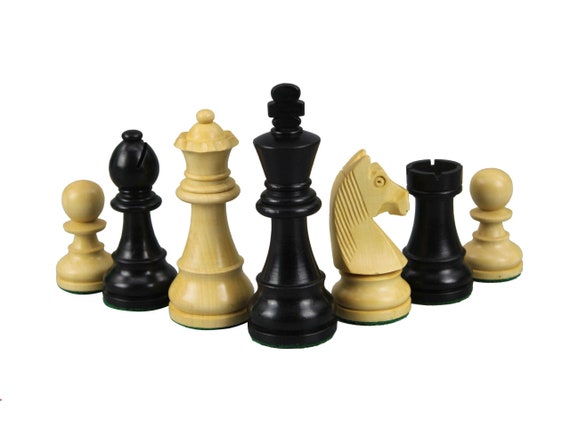 Downhead German Staunton Chess Pieces Ebonised Boxwood 3 