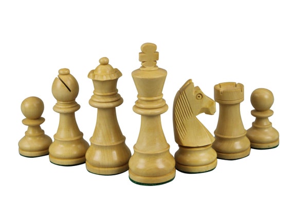 Downhead German Staunton Chess Pieces Ebonised Boxwood 3