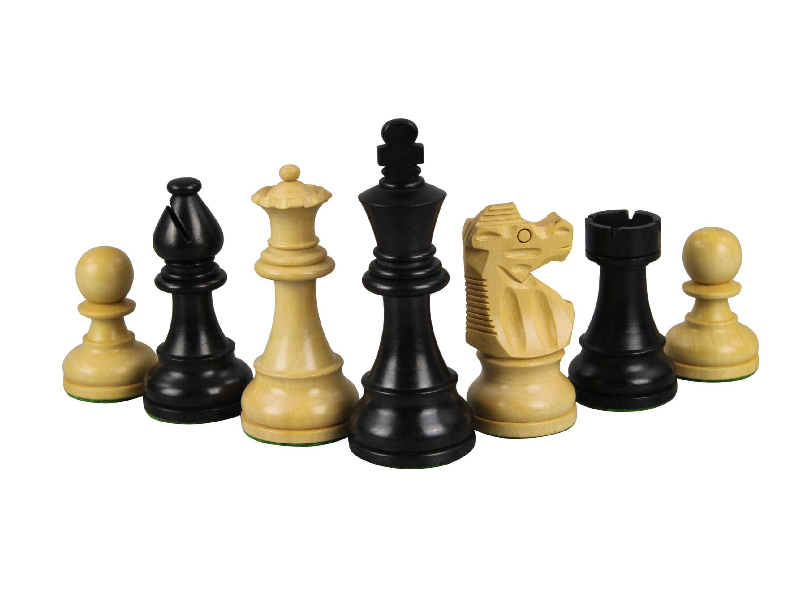 French Lardy Staunton Chess Pieces set - Weighted Golden Rose wood - 4  Queens