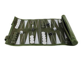 Crazy Games Backgammon Set Classic Small Leather