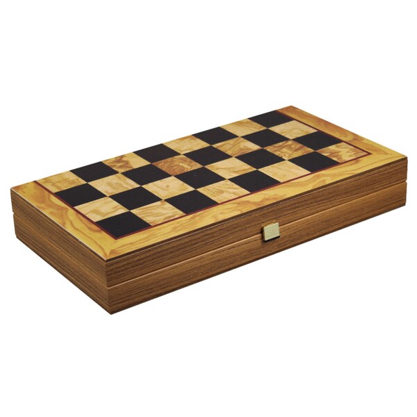 Houten Manopoulos Backgammon Set Eik & Walnoot - 20 Inch