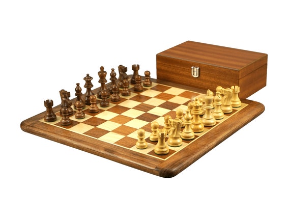 Handmade Chess Board, Wooden, 3 in one