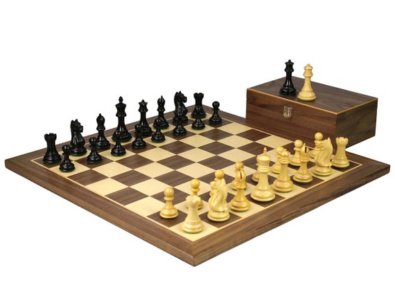 3.75″ Classic Tournament Wooden Chess Pieces Only Set – Golden Rosewood