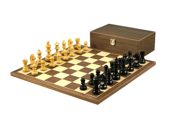 WE Games French Staunton Chess Set - Weighted Pieces & Walnut Wood