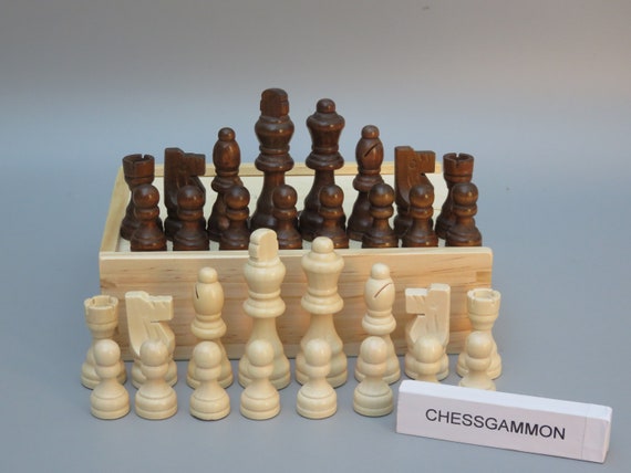 Polish King's 30 cm wooden chess set