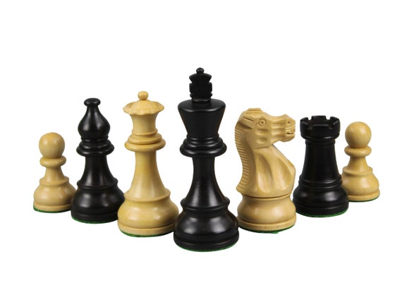 Buy Old Vintage English Staunton Series Chess Pieces in Dyed wood