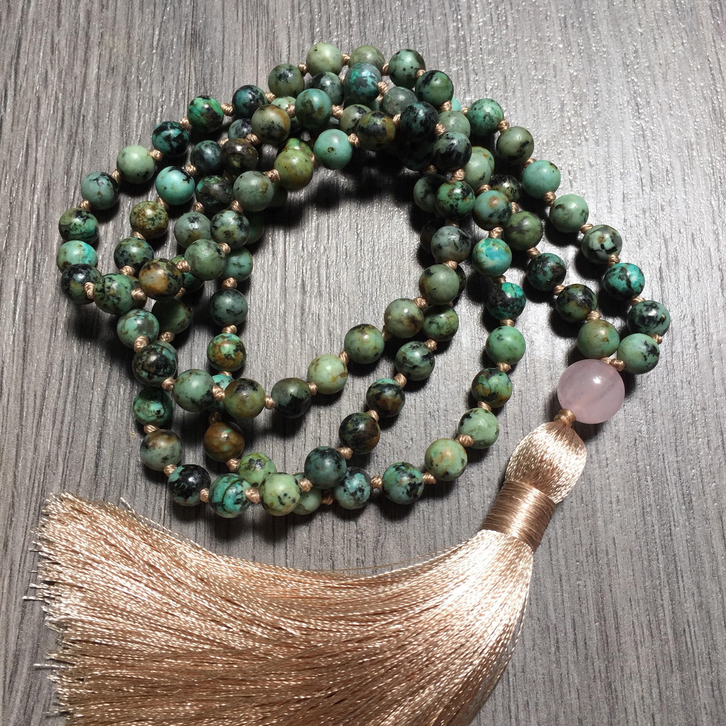 POSITIVE CHANGES Mala Necklace Turquoise Mala Beads Rose | Etsy