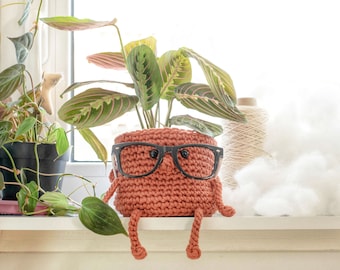 Amigurumi pattern - PDF ESP y ENG - La maceta intelectual - the clever pot- amigurumi xl - crochet xl