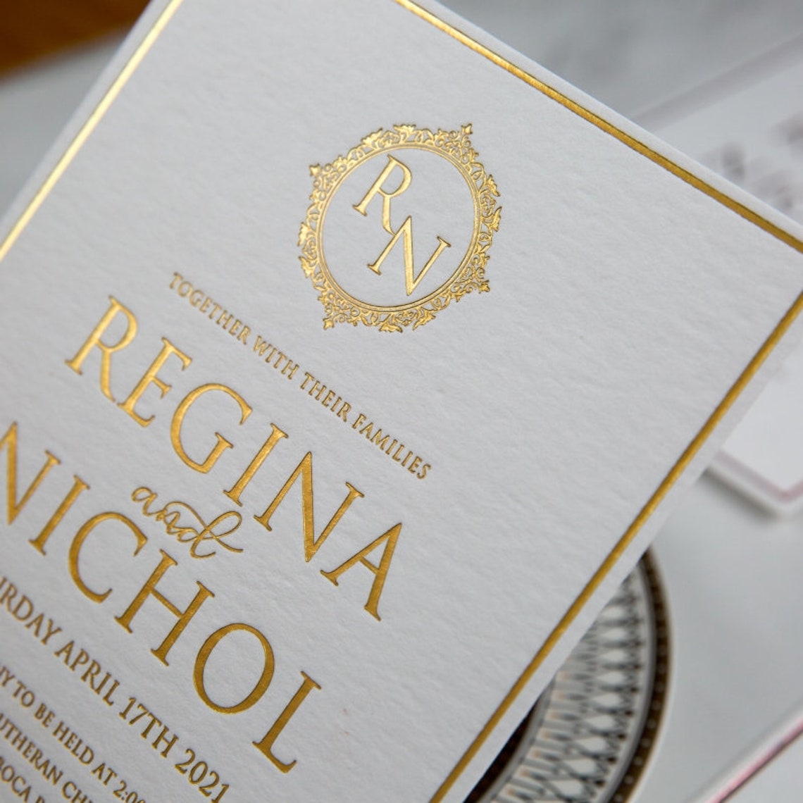 Cotton Paper Full Foil Invitations 600gsm Cotton Invitations Etsy