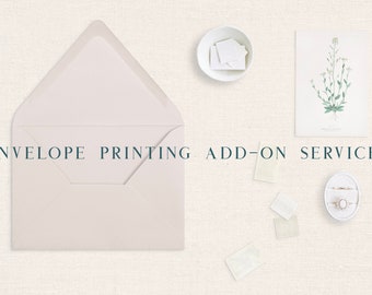 White Ink Printing Add-On, White Ink, Customised Envelope Printing, Guest Address Printing, Return Address Printing, Printed Envelopes