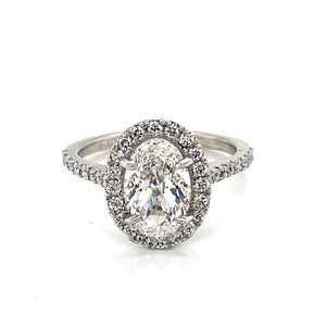 Oval Moissanite Engagement Ring/ Diamond Ring / Moissanite Ring/Rose Gold Ring/ Promise Ring/ Rose gold ring/ Oval Halo Ring / Custom made
