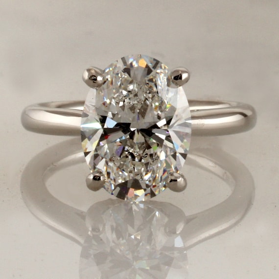 Oval Moissanite Engagement Ring/ Oval Engagement Rings/ Rose Gold Ring/ Proposal Promise Ring/ Minimalist Ring/ Diamond Ring/ Wedding Ring