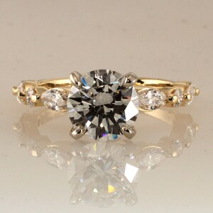 Moissanite Engagement Ring/ Rose Gold Ring/ Marquise Ring/ Promise Ring/ Dainty Ring/ Diamond Ring/ 2 ct Ring/ Wedding Ring/ Platinum Ring