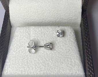 Moissanite Earrings/ Stud Earrings/ 2ct Moissanite Stud Earrings Gold/ Gift for her/ Minimalist Bridesmaid Earrings/ Anniversary gift