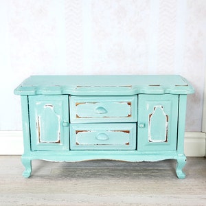 Puppenhaus Shabby Chic, Puppenhaus Schrank, Puppenhäuser, Puppenhaus Miniaturen, Puppenhaus Sideboard