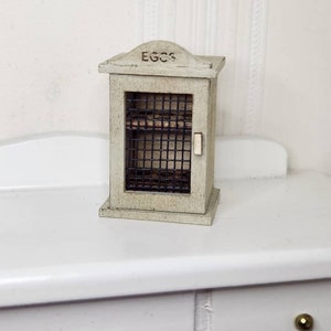 Dollhouse Furniture, Miniature Egg Cabinet, Dollhouse Miniatures, Dollhouse Kitchen, Miniature Eggs.