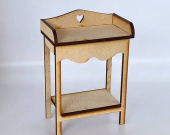 Dollhouse Furniture, Miniature Furniture, Dollhouse Raw Furniture, Unfinished Dollhouse Furniture, Dollhouse Table