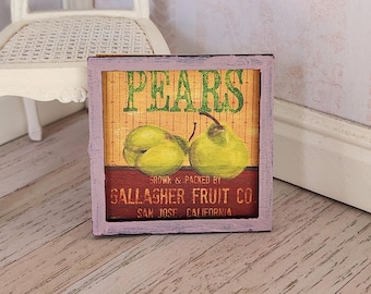 Dollhouse Sign, Miniature Signs, Dollhouse Accessories, Miniature Kitchen, Shabby Chic Miniatures