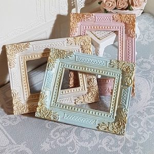 1:12 scale, Dollhouse Furniture, Dollshouse Ornate Frame, Miniature Frames, Shabby Chic Accessories, Wall Picture Frame, Mantle Mirror