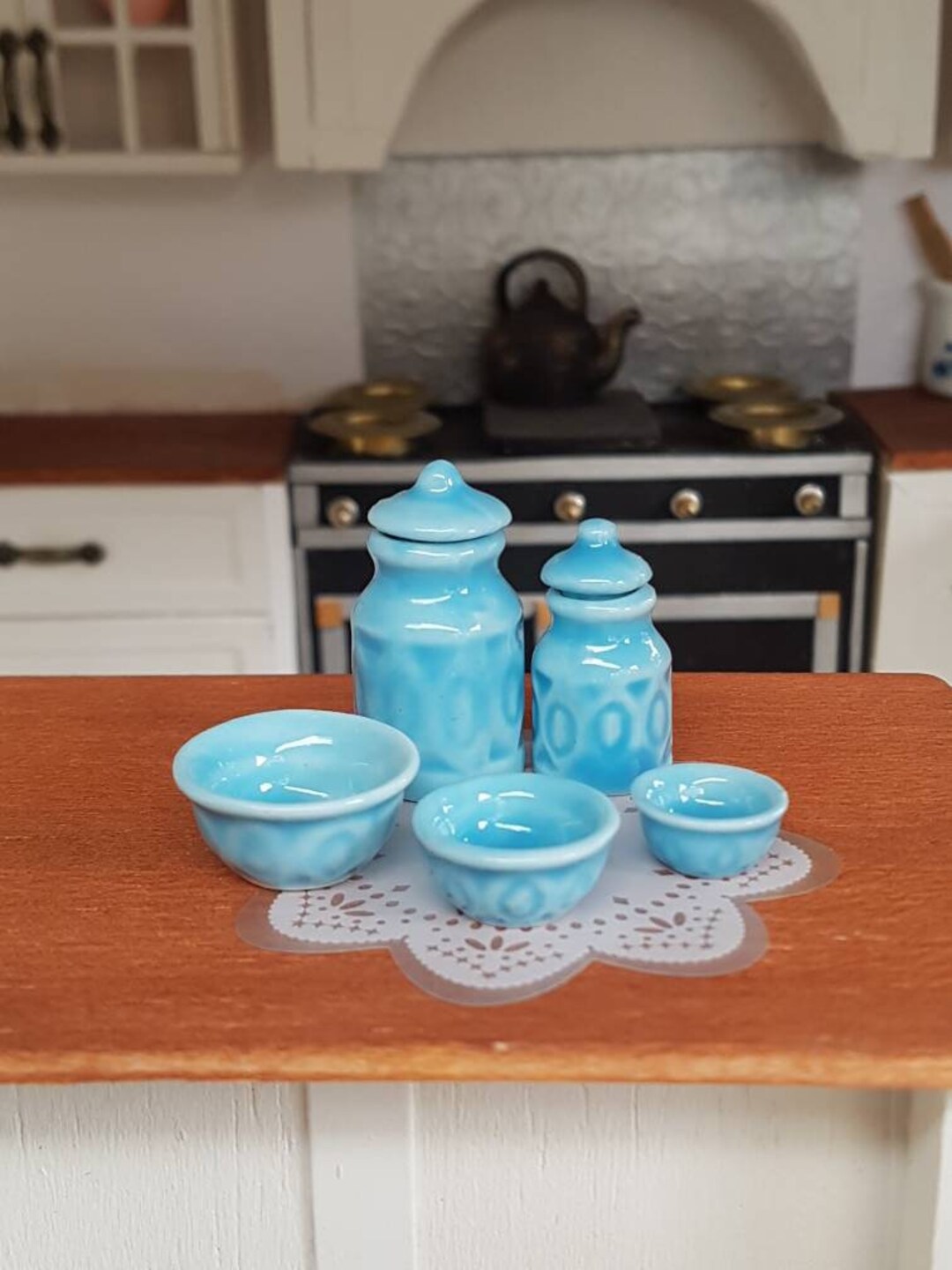 Dollhouse Cannister, Doll House Cannisters, Dollhouse Bowls, Miniature ...