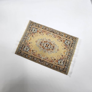 1/12 Scale Rug, Dollhouse Turkish Style Woven Rug, Victorian Dollhouse Accessory, Dollhouse Miniature Rug