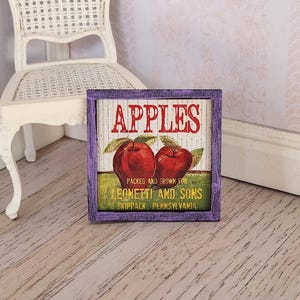 Dollhouse Sign, Miniature Signs, Dollhouse Accessories, Miniature Kitchen, Shabby Chic Miniatures